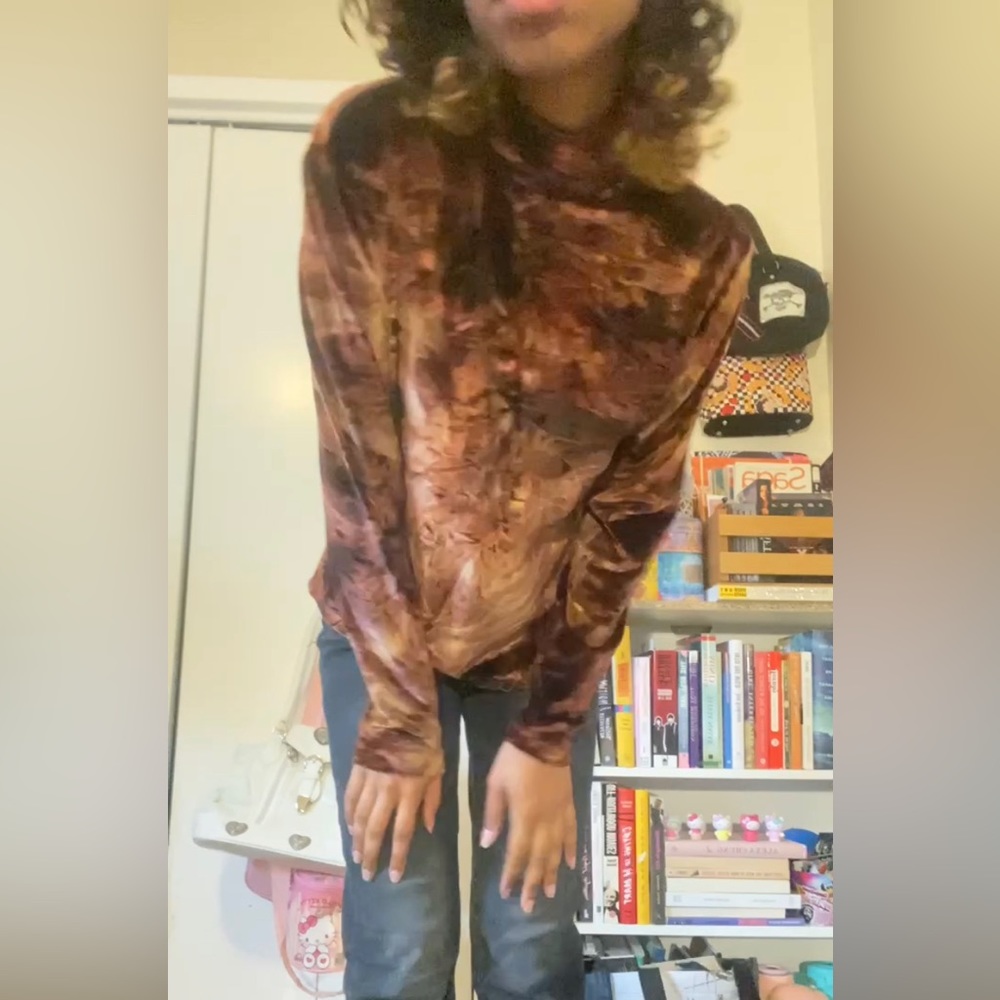 Beautiful brown velour long sleeve